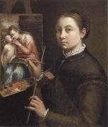 self portrait at the easel Sofonisba Anguissola
